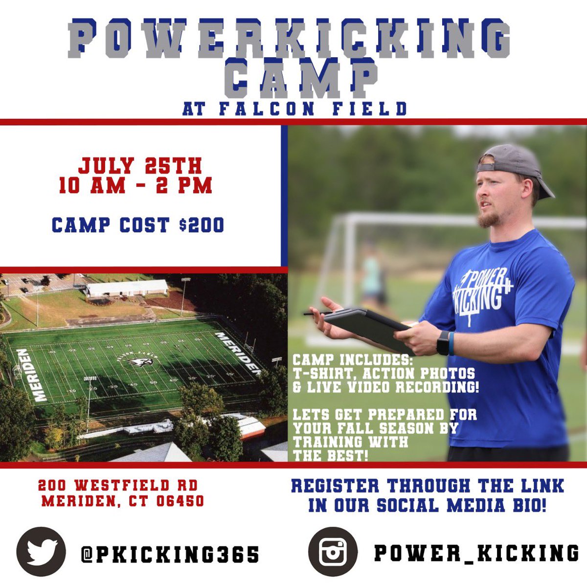 Plenty of opportunities to get training in this summer! Let’s work! New York Camp a little over a week away, and Massachusetts on deck! South Carolina and Connecticut Camps this July! Let’s go to work!! #PowerKicking

@NKR_Camps 
<a href="/BobDecker49/">Bob Decker</a> 
<a href="/CoachJacksonTJK/">Coach Brian Jackson</a> 
<a href="/CoachJeffGarner/">Coach Jeff Garner | Specialist Training for K/P/LS</a>