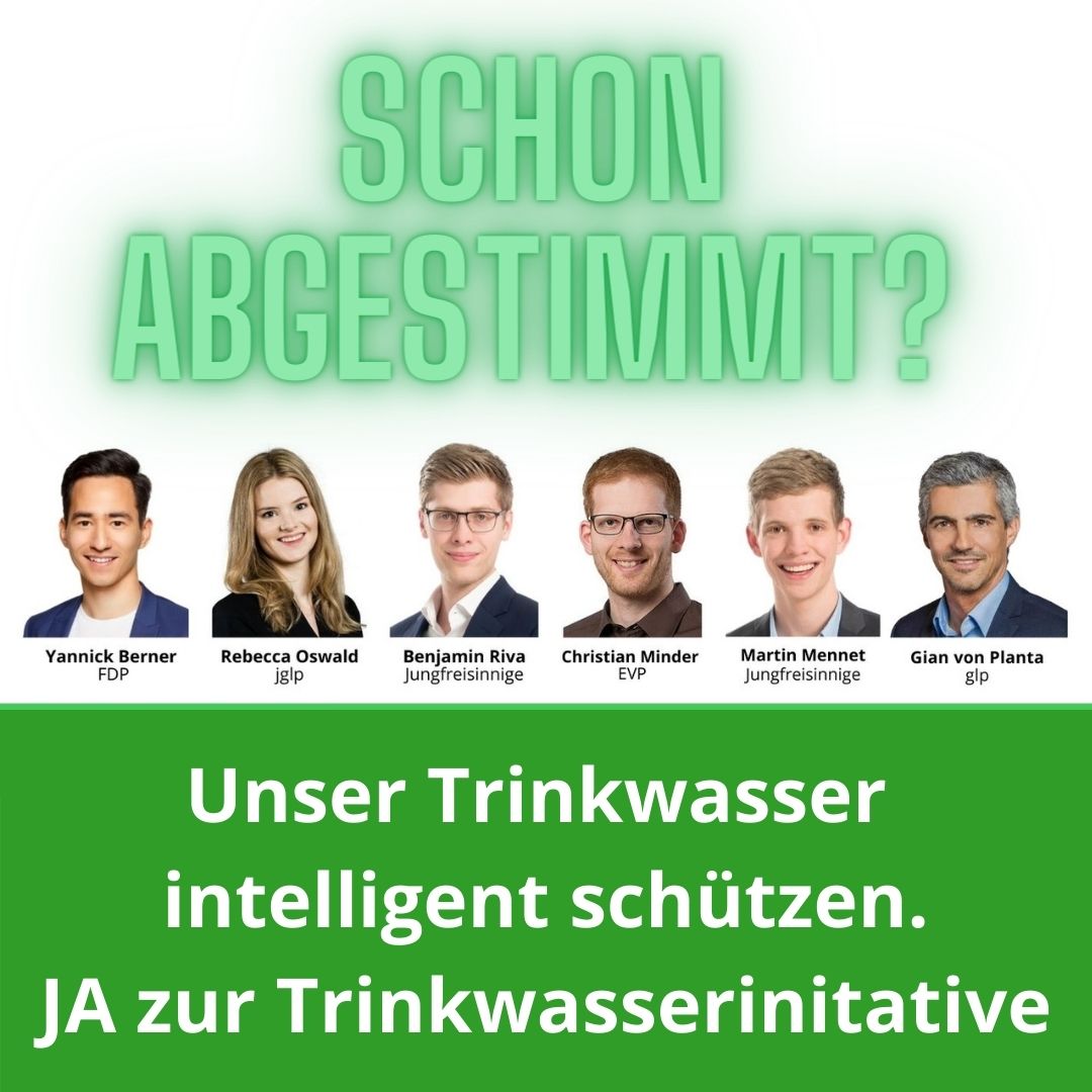 Letzte Möglichkeit, der #twi noch zum Erfolg zu verhelfen. Geh abstimmen! <a href="/liberale_twi/">Liberales Komitee für die Trinkwasserinitiative</a> #esistzeit
#sauberestrinkwasser