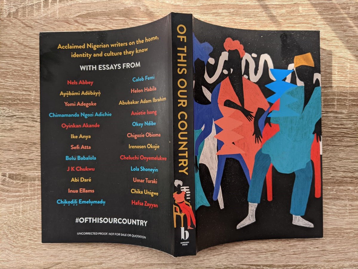 ElevateHC_'s tweet photo. Thank you @indiethinking @AmmaraIsa for sharing this very cool proof for 'Of This Our Country'!
This book brings together a plethora of writers who weave together a living portrait of Nigeria, that is as beautiful as it is complex.
#OTOC 🇳🇬🇳🇬 COMING 30.09.2021 @BoroughPress 📚 https://t.co/vy6qQjTl4p