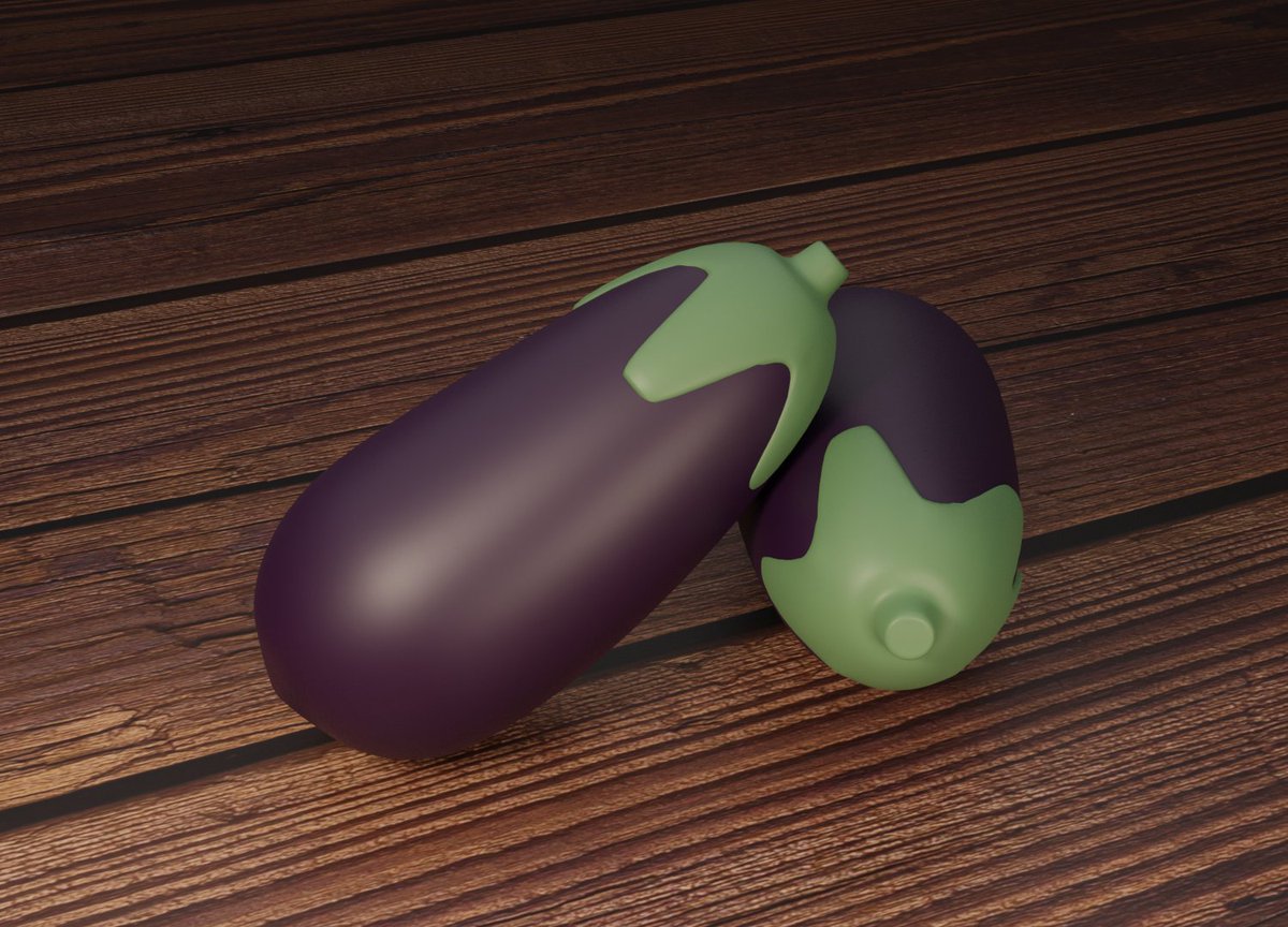 mizukomo_art's tweet image. 今日のBlender練習です。
初挑戦難しかったです…😭😭
全てがテンパってる

お題：茄子（@1hourmodelling ）
#深夜のモデリング60分一本勝負 
#Blender #Blender2 #3DCG  #3dmodeling #3Dモデリング