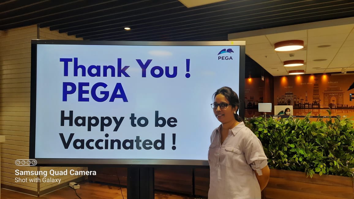 ShanojJohn's tweet photo. There is nothing more important  than the saftey and wellbeing ... Got our First Covid dose at office.. Thank u #pegasystem for arranging #VaccinationDrive for us and our depedents  when world is battling out of vaccine shots...
#lifeatpega #greatplacetowork https://t.co/9C3sX8WY2C