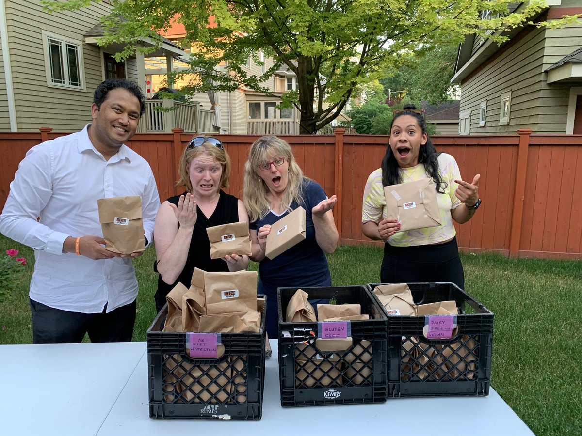 gobeyondhunger's tweet photo. The board and committee just wrapped all of the secret ingredients for our Healthy Chef Challenge participants! We can’t wait for everyone to pick them up tomorrow. #bigreveal #healthychefchallenge #gobeyondhunger https://t.co/5TNVqMdBtv