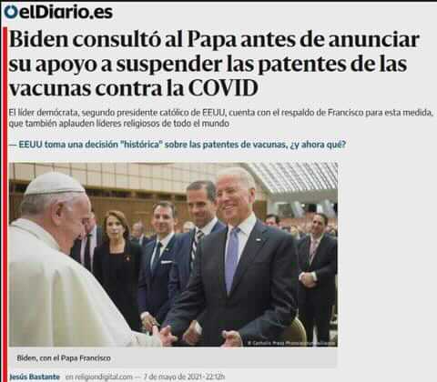 ricardopuentesm's tweet photo. El presidente católico Biden consulta al ⁦@Pontifex_es⁩ sus decisiones sobre cosas importantes. Ah, caray https://t.co/EtG1AcKMjz