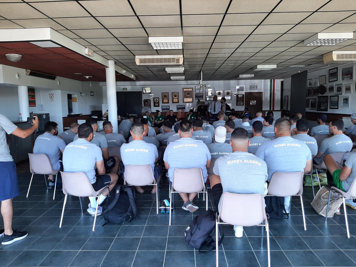 L'équipe de rugby d'Algérie, avec une présélection de 60 joueurs, est en stage dans la banlieue de Toulouse. L'objectif : aller au bout du très long chemin qui l'attend jusqu'à la Coupe du monde 2023 #RWC2023 <a href="/algerie_rugby/">AlgerieRugby</a>