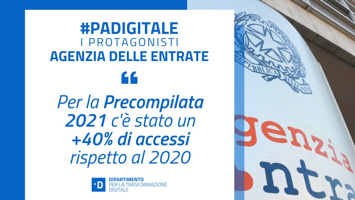 InnovazioneGov's tweet photo. ✅Tra i primi enti della PA ad aderire al sistema #SPID, @Agenzia_Entrate ha messo in campo una serie di azioni per sfruttare le potenzialità di tutte le piattaforme abilitanti a disposizione delle amministrazioni. Leggi la news 👇 #PAdigitale
https://t.co/T4fda45dW2 https://t.co/nNR3DCTb22