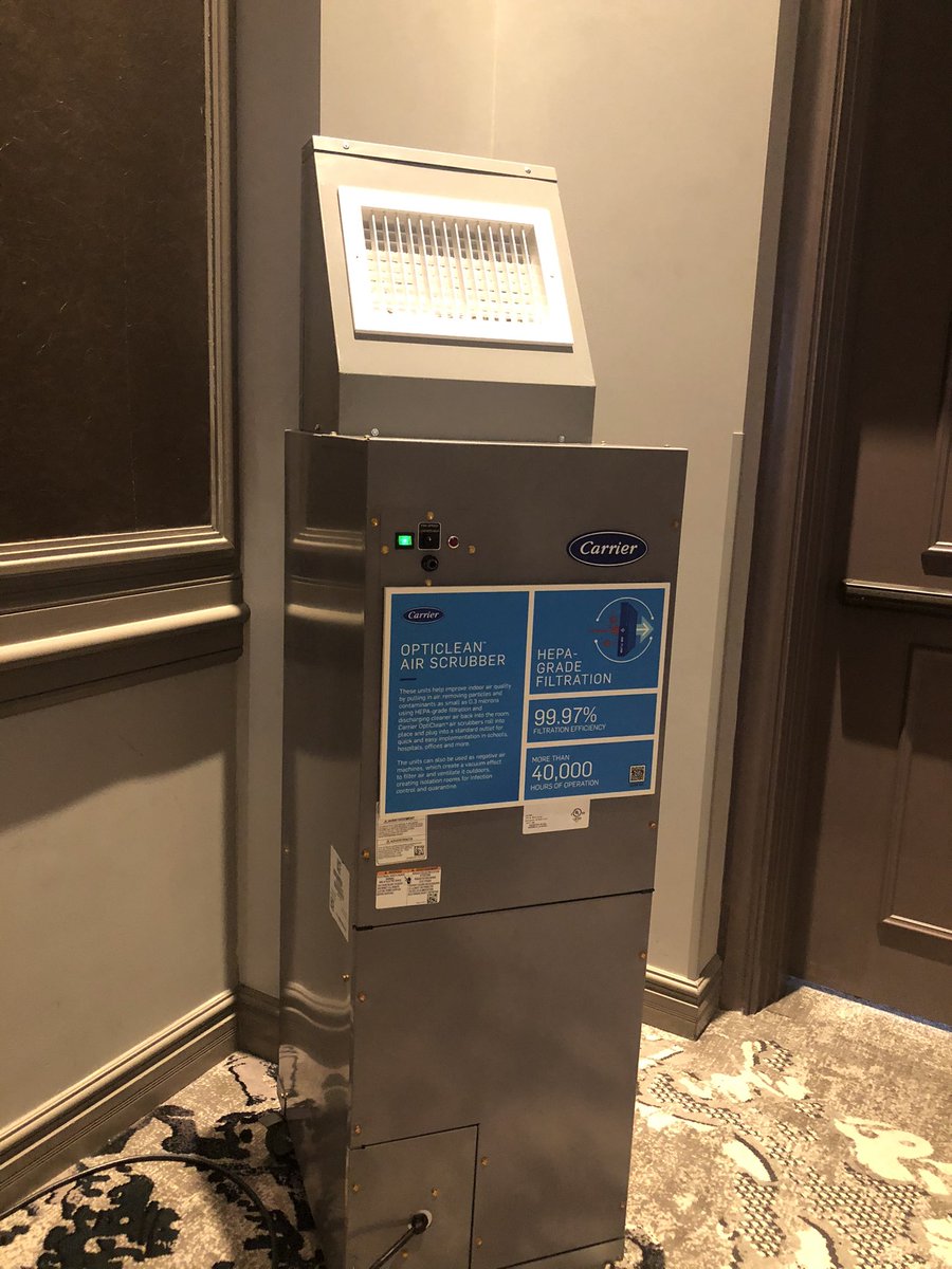 genevarinehart's tweet image. We’re breathing the best, cleanest air in our meeting room! Thanks to our friends with Carrier! #evs2021 @carrier @markhroach
