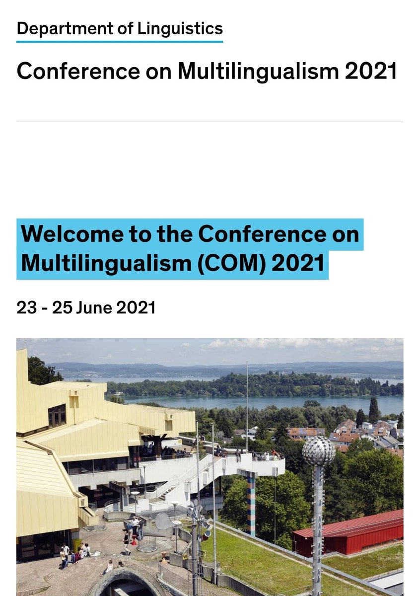 LanguageSector's tweet image. One event more you will find on the #LanguageSector events calendar is COM2021 in Konstanz organised by the Department of Linguistics, the project The Multilingual Mind, and the Centre for Multilingualism. Take a look 👉 thelanguagesector.eu/en/eventscalen…