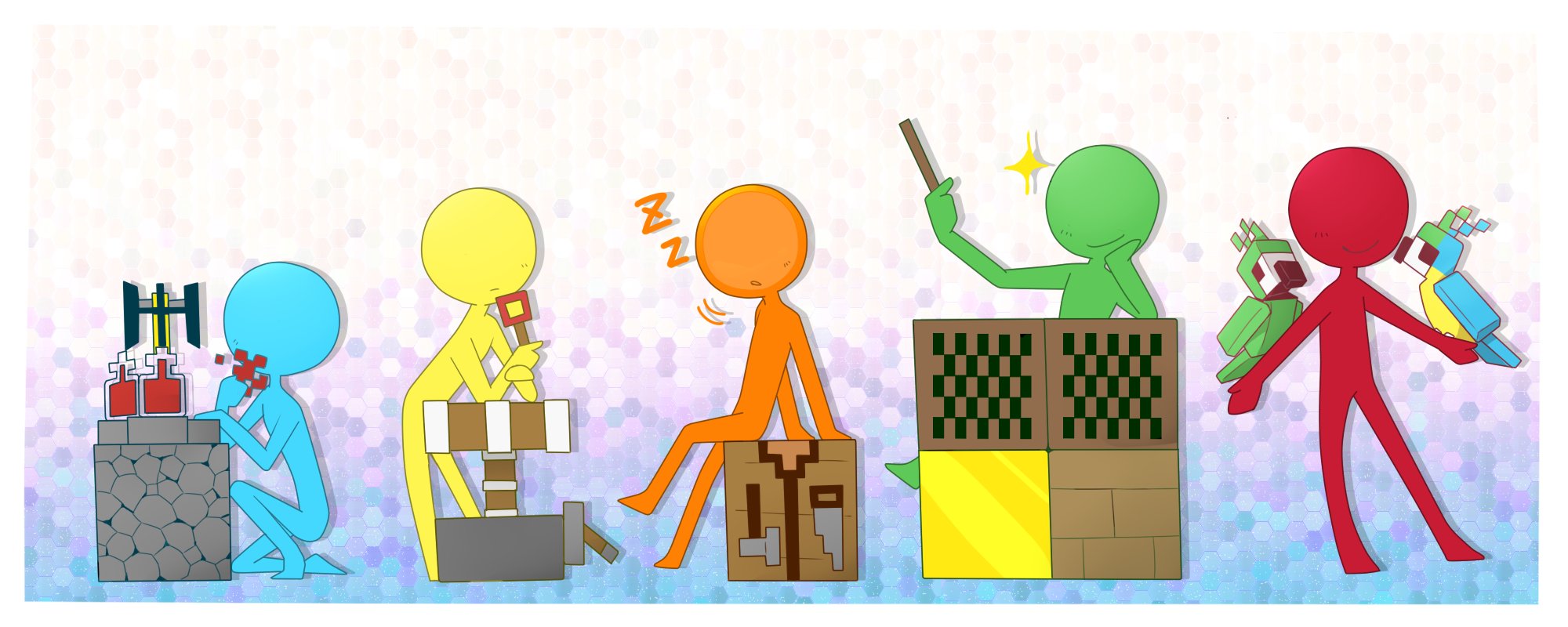 遥華 自分風に描いてみた 高校の時から棒人間好きで見てたり描いてたりしてたからね マイクラと組み合わせしてるの特に好きなのよね Alanbecker T Co 1gp8pw55b1 Twitter