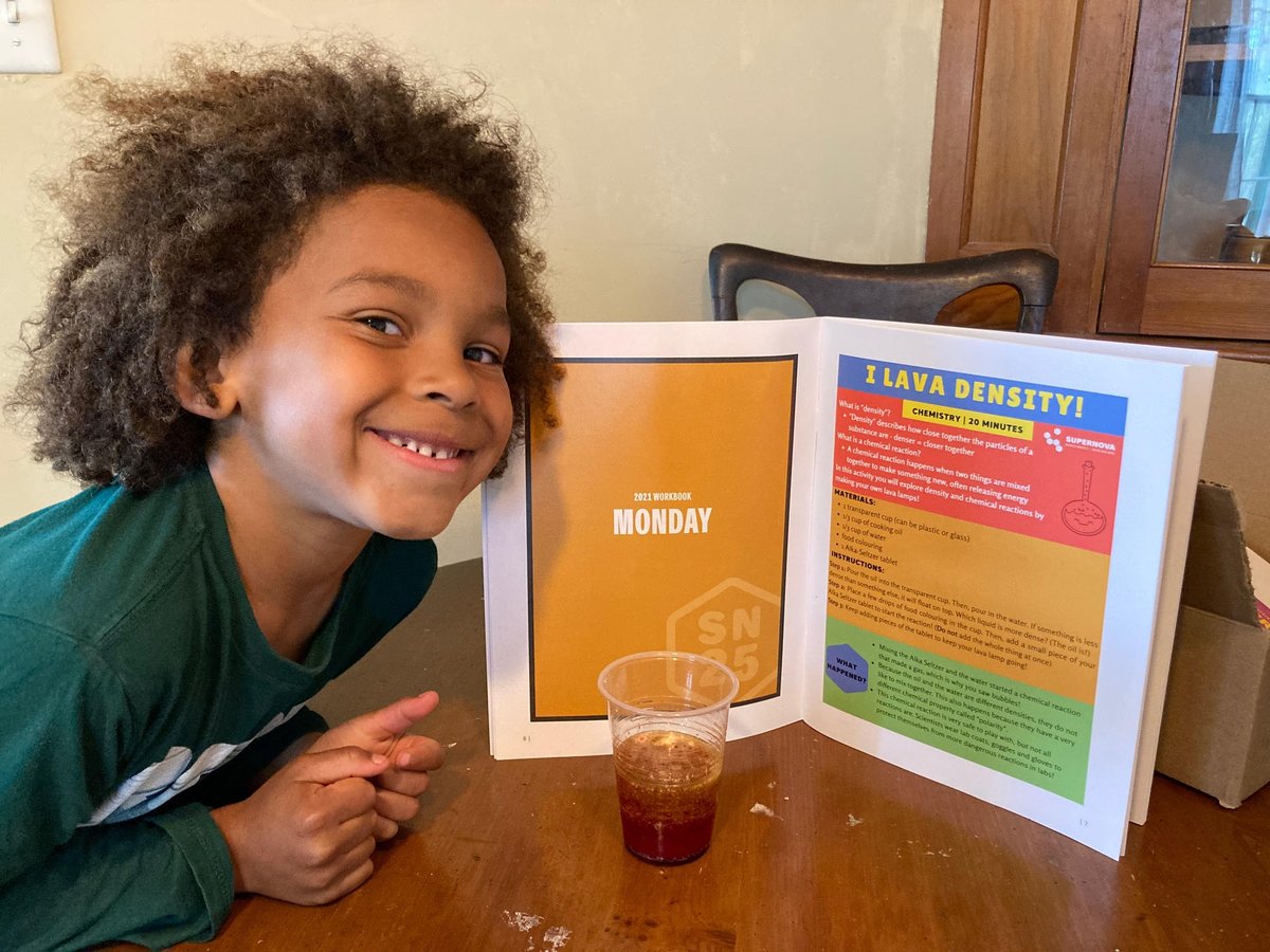 SuperNOVAatDal's tweet photo. 😍 Here's a picture of one of our young scientists enjoying his Home Learning STEM Kit - we love seeing successes across the province! 🥰 #KidsInSTEM #YoungScientist #AtHomeLearning https://t.co/QApFccxdOJ
