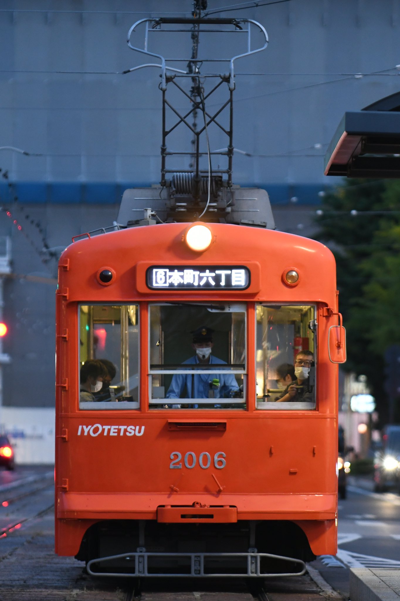 伊予鉄道 旧市内電車側面方向幕