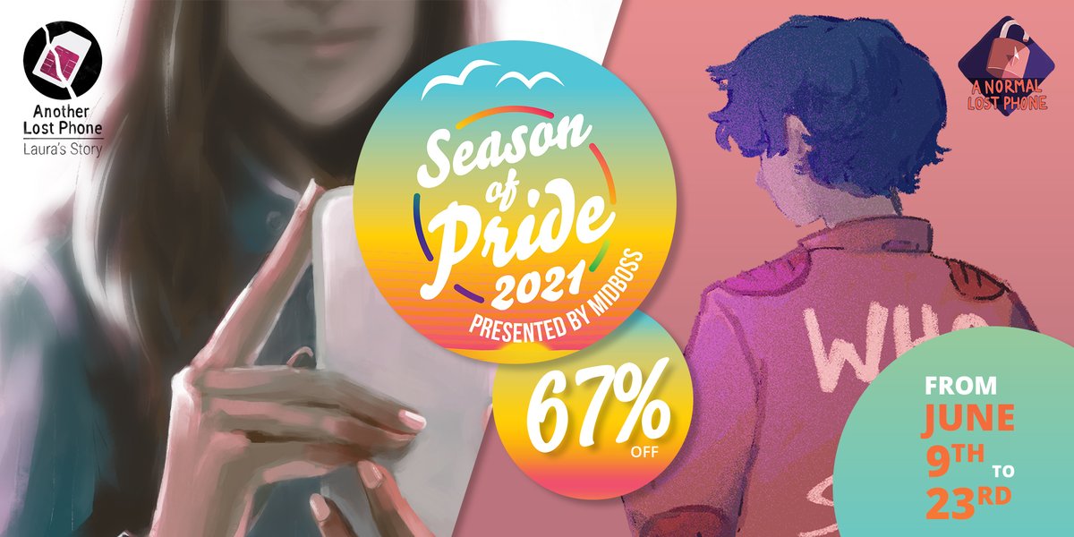 PID Games (@pid_games) on Twitter photo Season of pride is here!
On the occasion, the Lost Phones series from the Accidental Queens (<a href="/AccidentalQ/">Accidental Queens</a>) is 67% off on Steam until June 23rd!
#indieGames #Steam #PrideMonth Season of pride is here!
On the occasion, the Lost Phones series from the Accidental Queens (<a href="/AccidentalQ/">Accidental Queens</a>) is 67% off on Steam until June 23rd!
#indieGames #Steam #PrideMonth