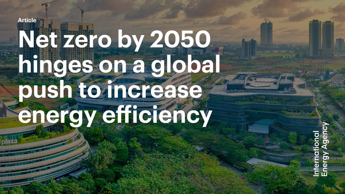 🗣 “Improving #EnergyEfficiency is a central foundation of a pathway that both meets the needs of a growing &amp; increasingly wealthy global population, &amp; achieves net zero by 2050.”
 
Our new article on the role of efficiency in reaching climate goals ➡️ iea.li/3wdszOu