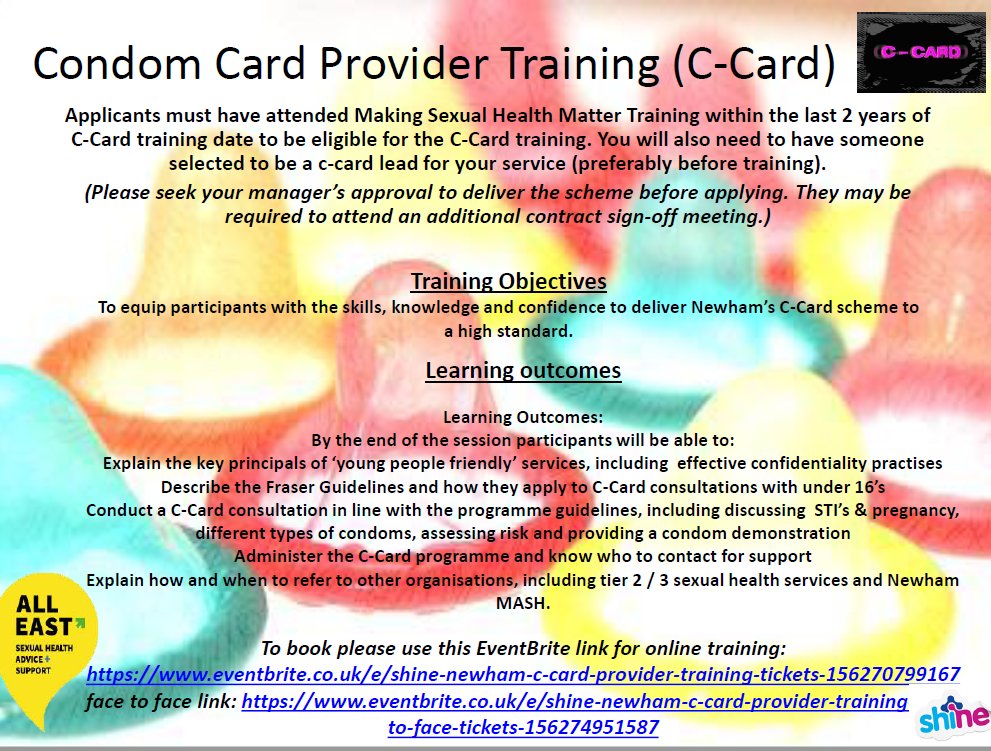 ShineNewham's tweet image. Shine's free training for professionals is back again!! Head to Eventbrite and search shine training to book your place ASAP. Please note Newham professionals will be prioritised as we are a Newham based service   #FreeTraining  #Learning #MSHM #CCard @AllEastNHS @NHSBartsHealth