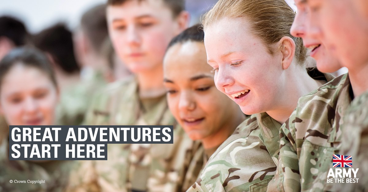 *Army Foundation College, Harrogate - Virtual Open Day. Thursday 17th June at 6pm*

Take a virtual tour of our campus, hear from current Junior Soldiers &amp; college staff and ask questions about Army life, live to our presenters. Click here to register now: jobs-ar.my/QFGt7b