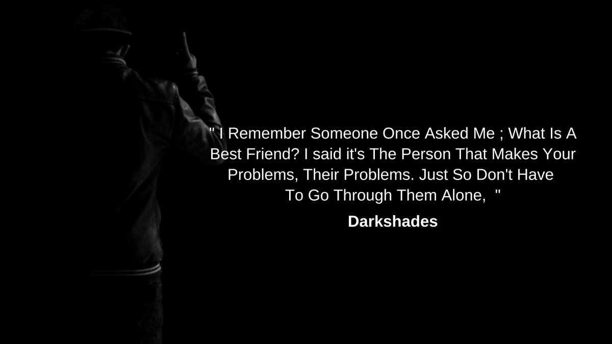 DarkShades18's tweet photo. " I Remember Someone Once Asked Me ; What Is A Best Friend? I said it's The Person That Makes Your Problems, Their Problems. Just So Don't Have To Go Through Them Alone "
#MotivationalQuotes #Motivation #morningmotivation #friendshipquotes https://t.co/m5WYivNVDw