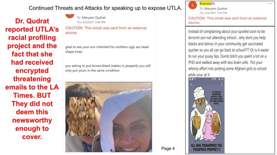 CalStudentsUtd's tweet photo. Evidence leak #4...LAUSD Parent Harassed and Threatened for Exposing UTLA Racial Profiling
#FUTLA #thisisnotok #wewillnotstandforthis @LASchools @nickmelvoin @Jackie4LAUSD @DrGeorgeMcKenna @TanyaForLAUSD @ScottAtLAUSD @Kelly4LASchools @Monica4LA https://t.co/fNYmgfvYI8