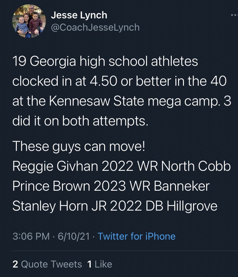 Yessir💨 <a href="/CoachJesseLynch/">Jesse Lynch</a>