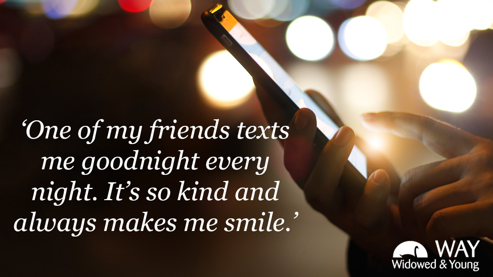 WidowedAndYoung's tweet image. Ahead of  #LonelinessAwarenessWeek Wayers share some of the kindest things friends have done for them in grief 💙 keeping in touch &amp;amp; including us in invites (for more than after the funeral &amp;amp; first few months, when most support sadly fades) is so kind to help a grieving friend💙