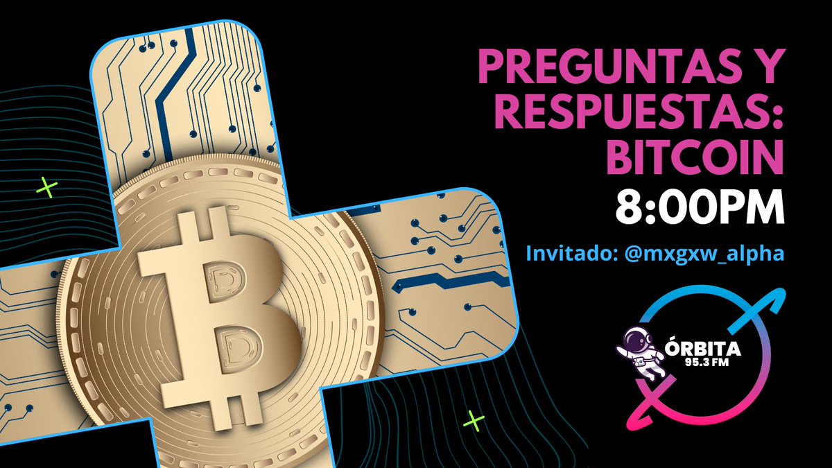gabby_torresm's tweet photo. Hoy en el #GeekTrend por Órbita 95.3FM, estaremos respondiendo sus inquietudes respecto al tema #Bitcoin con nuestro invitado: @mxgxw_alpha https://t.co/NidRjudB0C
