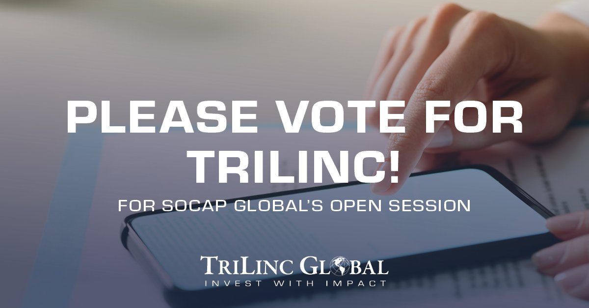 We are excited to participate in #SOCAP21 this fall. TriLinc Global has proposed a <a href="/SOCAPmarkets/">SOCAP Global</a> Open Session, “Mobilizing Impact Capital For A More Sustainable Future”. Please vote for our session here: socapglobal.com/session-idea/m…