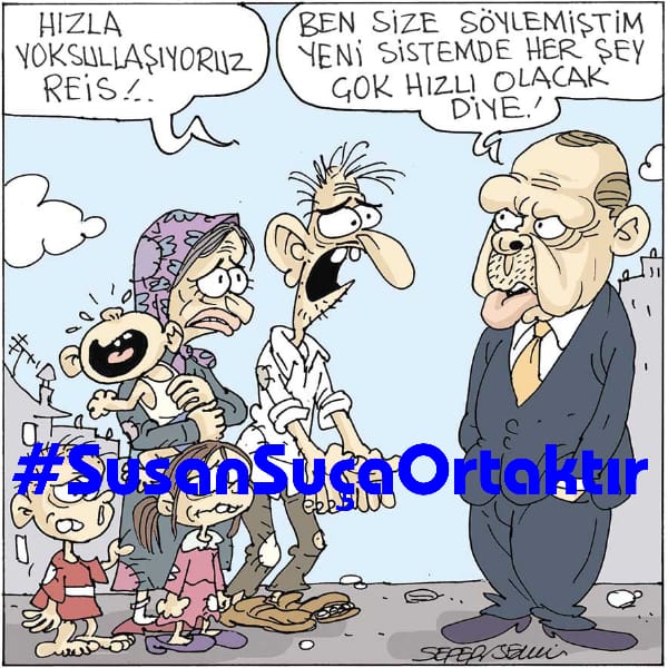 Kendilerine gelince 3 _ 5 maaş ;
vatandaşa gelince kuru ekmek, açlık, yoksulluk layık görenler.!

#AçOlanlarıSizDoyurun demektenden de hiç utanmadılar...
SUSMA ‼️
#SusanSucaOrtaktır