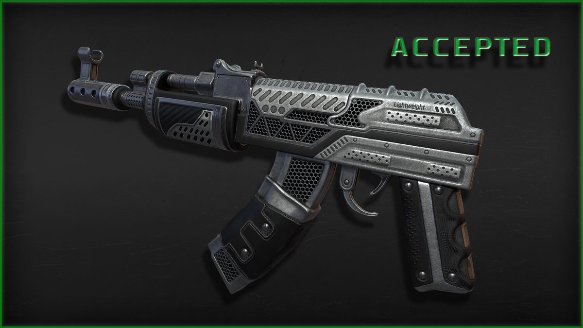 Robstar93's tweet photo. Hello everyone. Unexpectedly this week, my AK-47 was accepted
from the "Lightweight" collection.
I express my deepest gratitude
@Facepunch @gerrmanman and to everyone who supported this work!っ◔◡◔)っ🥳🎉
🎊🎉🥳
Collection
https://t.co/b0STq84O69
Store 
https://t.co/5ME3ADM8zx https://t.co/4jjo6KJLfY