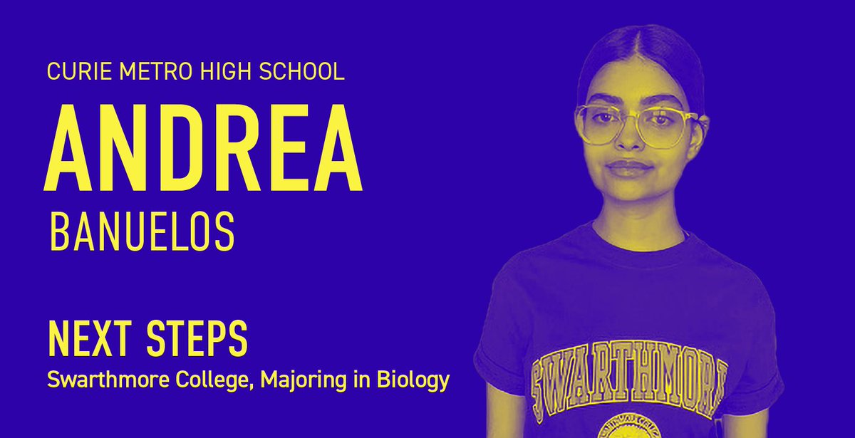 ChiPubSchools's tweet photo. Congratulations to three great @curiehs grads🎓: Cristina T., Andrea B., and Salvador G.! #BetterMakeRoomChicago https://t.co/KtTcKOdaRH