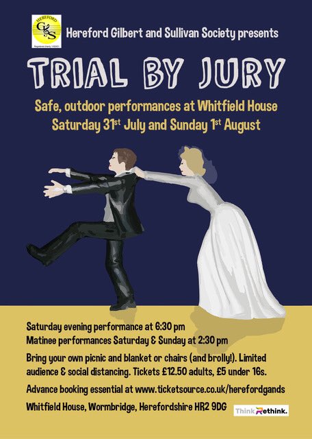 We’re back! Come and enjoy our short comic operetta in the grounds of Whitfield House. Set in 1921 when women were first admitted to the bar be prepared for some surprises.