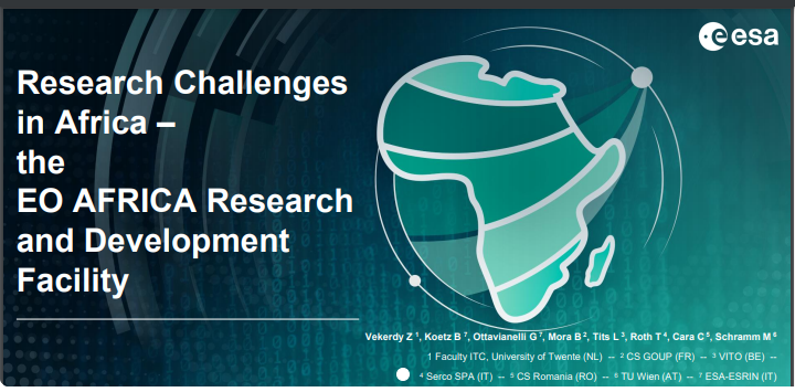 EOAfricaRD1's tweet photo. @EOAfricaRD1 will facilitate an #AfricanEuropean exchange of knowhow on #surfacewater issues by means of research calls, #cloudcomputing tools and #capacitydevelopment, as presented by @BriceMGeo in today's session of #HYDROSPACE-GEOGloWS 2021. 
💧🛰️🌍 #eoafrica
@EO_OPEN_SCIENCE https://t.co/kUvhmEUwIr