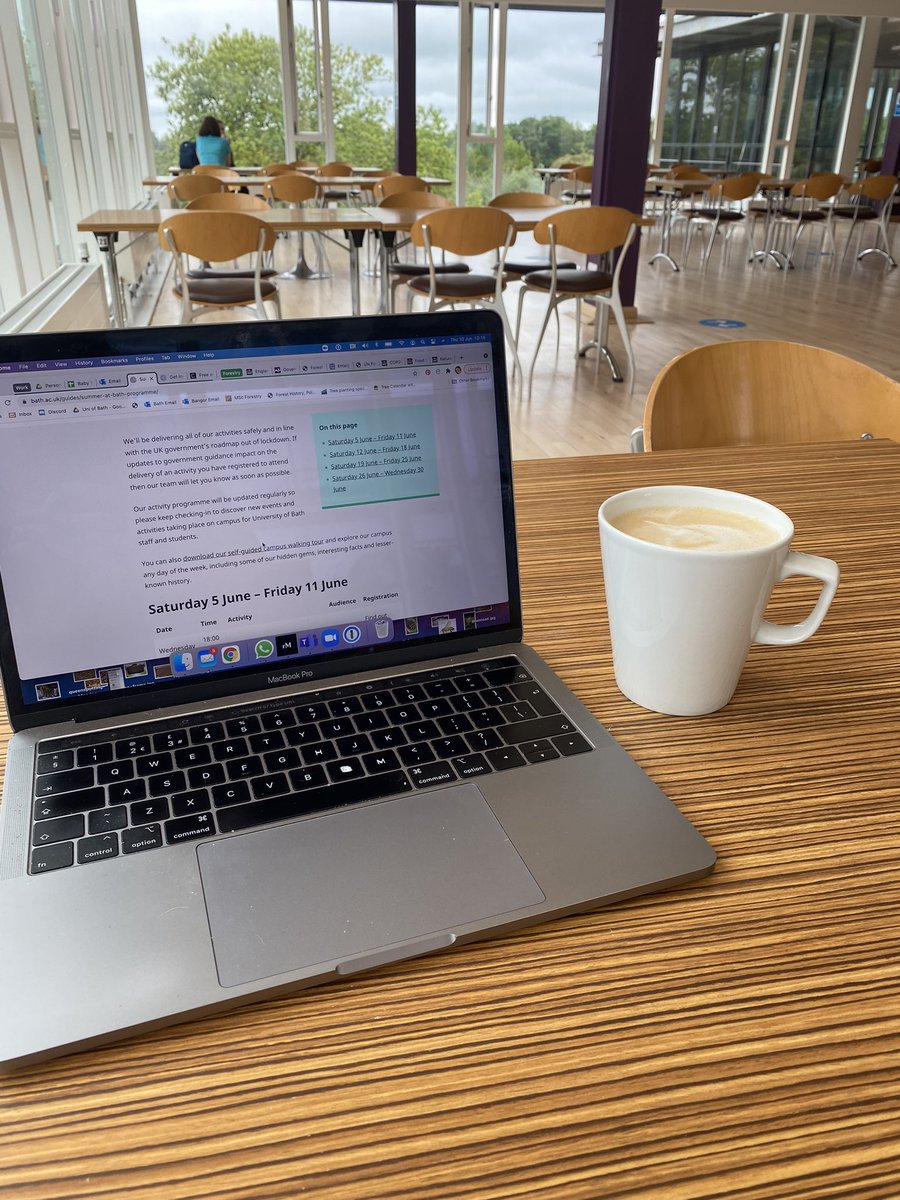 First visit back to <a href="/UniofBath/">University of Bath</a> campus today - very weird to be back! Nice to have someone else make the coffee and to see some familiar faces ☺️