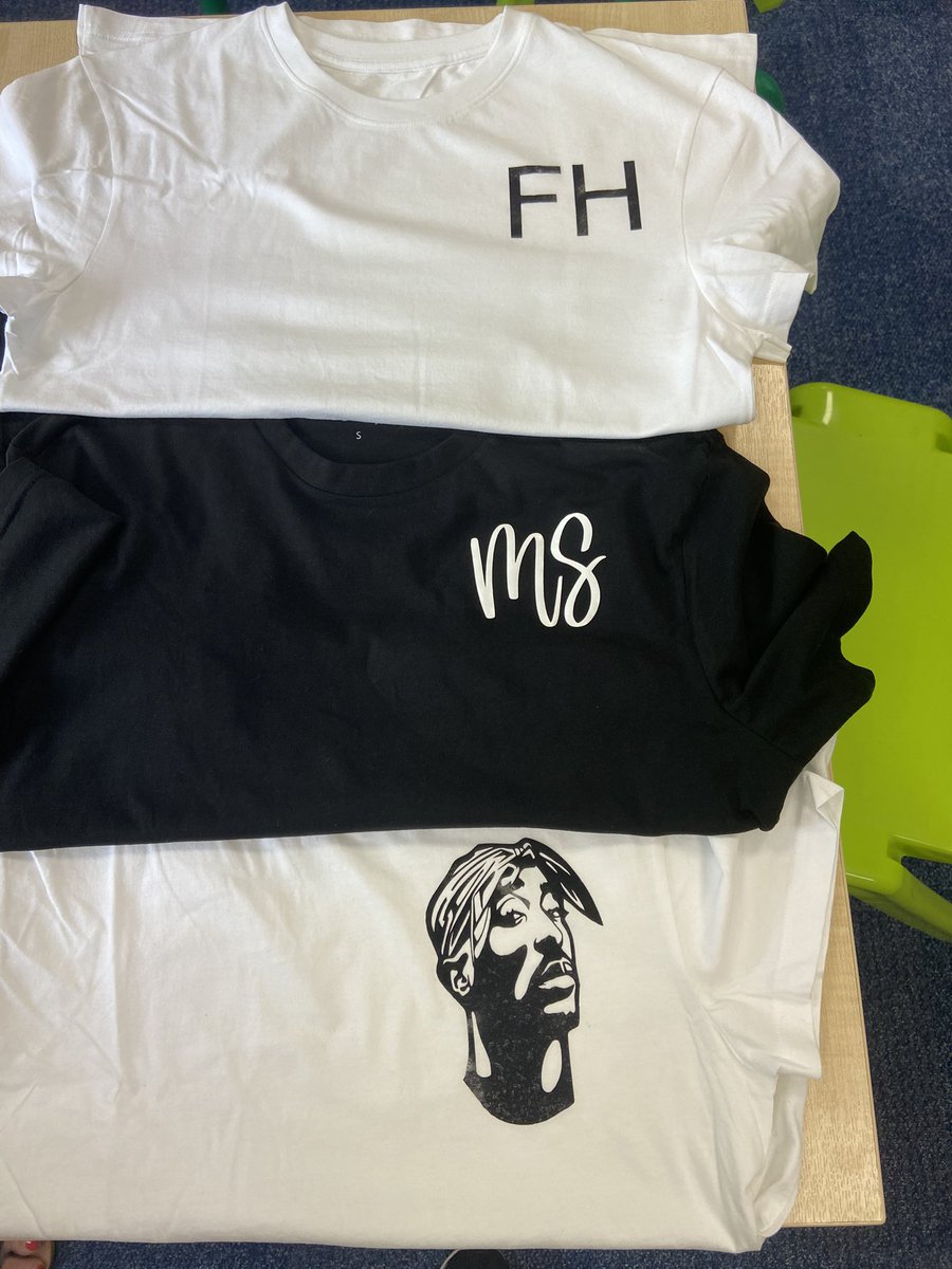 Students have been learning how to use <a href="/Cricutuk/">Cricut</a> this morning for their @PrincesTrust Personal Project unit. They have produced some great results with these tshirts #FashionDesigners #ThisIsAP