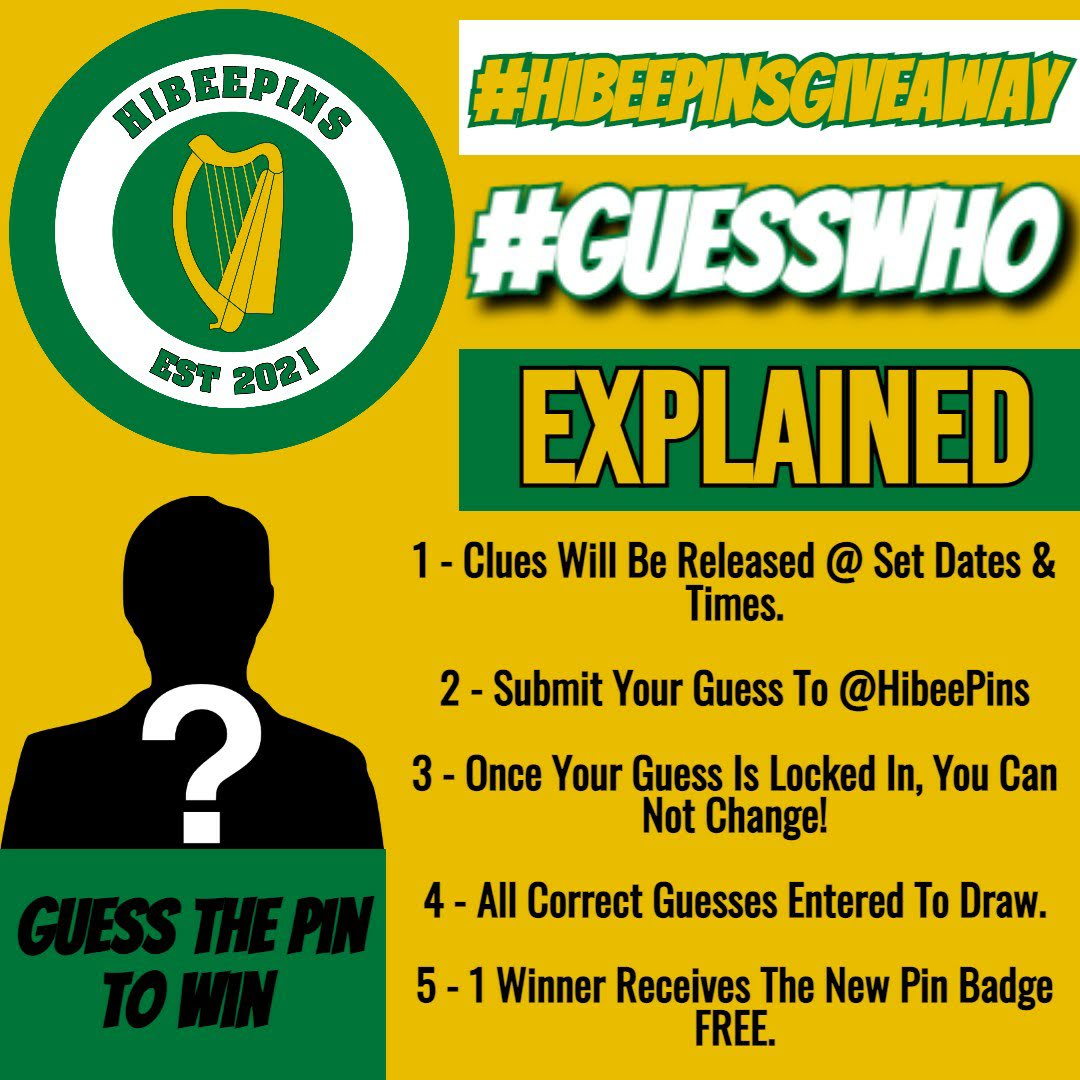 HibeePins's tweet photo. We are excited to announce the schedule for #GuessWho 💚🤘😎🙌💚
Mon 14/6 7pm #Clue1
Tues 15/6 7pm #Clue2
Wed 16/6 7pm #Clue3
Thurs 17/6 1pm #Clue4 #FinalClue
⛔Guesses Close 17/6 8pm⛔
📌 on general sale Fri 18/6
🚫#NOPREORDER🚫 get it within 3-5 days 👏👏💚💚 https://t.co/ncmtCGHPB9