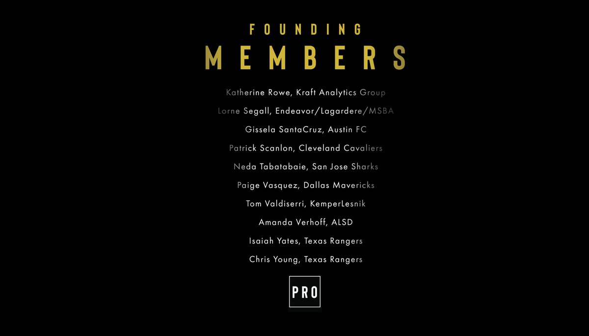 Join us in welcoming our newest [PRO] Founding Members! #PowerofProSports
