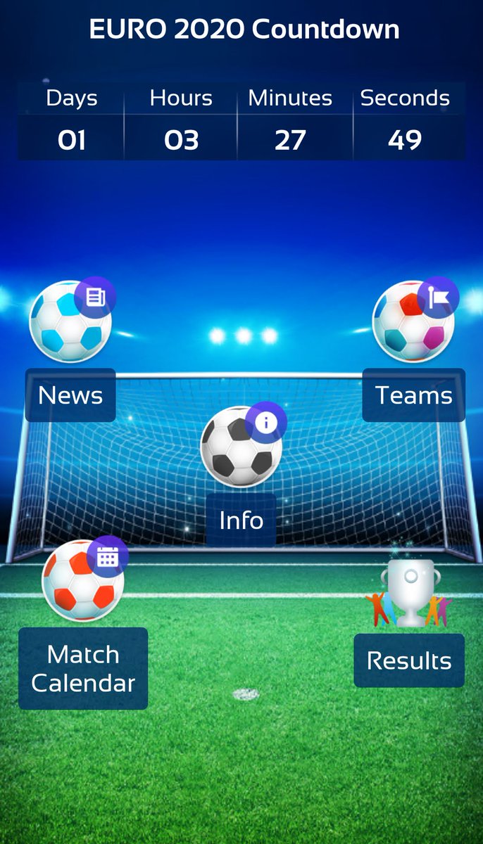 EURO 2020 - Only 1 day to go!! Follow your favourite teams, get all the latest news and live scores in our EURO Football 2020 App: bit.ly/euro2020app! #football #soccer #euro2020 #sports