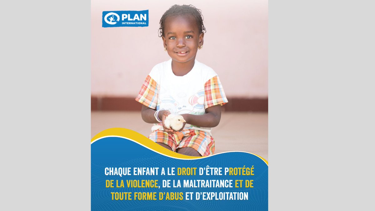 PlanCameroon's tweet photo. Article 19 : Protection contre les mauvais traitements

L’Etat doit protéger l’enfant contre toutes formes de mauvais traitement perpétrés par ses parents ou par
toute autre personne à qui il est confié, et il établi

#JEA2021 https://t.co/K88Rluy38D
