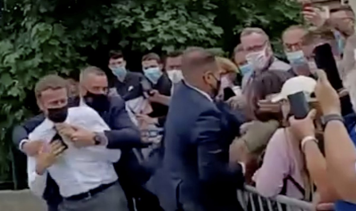 Man who slapped Emmanuel Macron appears in court and could be fined up to £39k