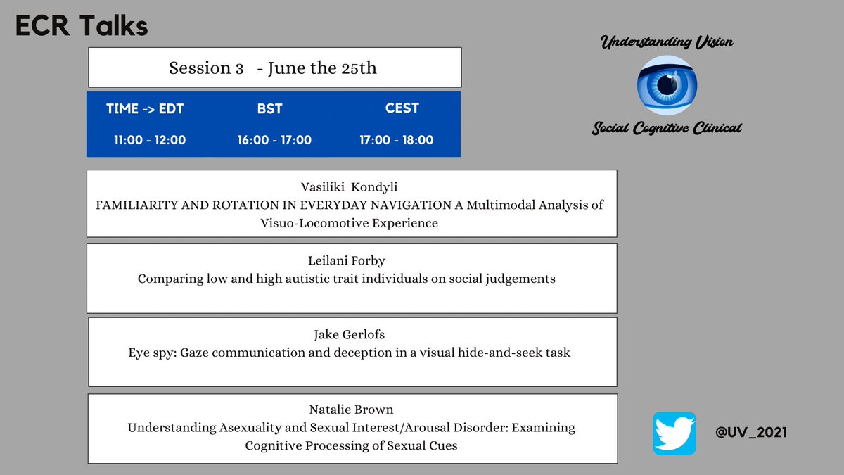 UV_conference's tweet photo. Don't miss the opportunity to listen to these ECR talks! #understandingvision #vision
@saranda_bek @siobhanmcateer4 @kucharssim @ufangyang @bellman_brown https://t.co/dmvxWhmsc2
