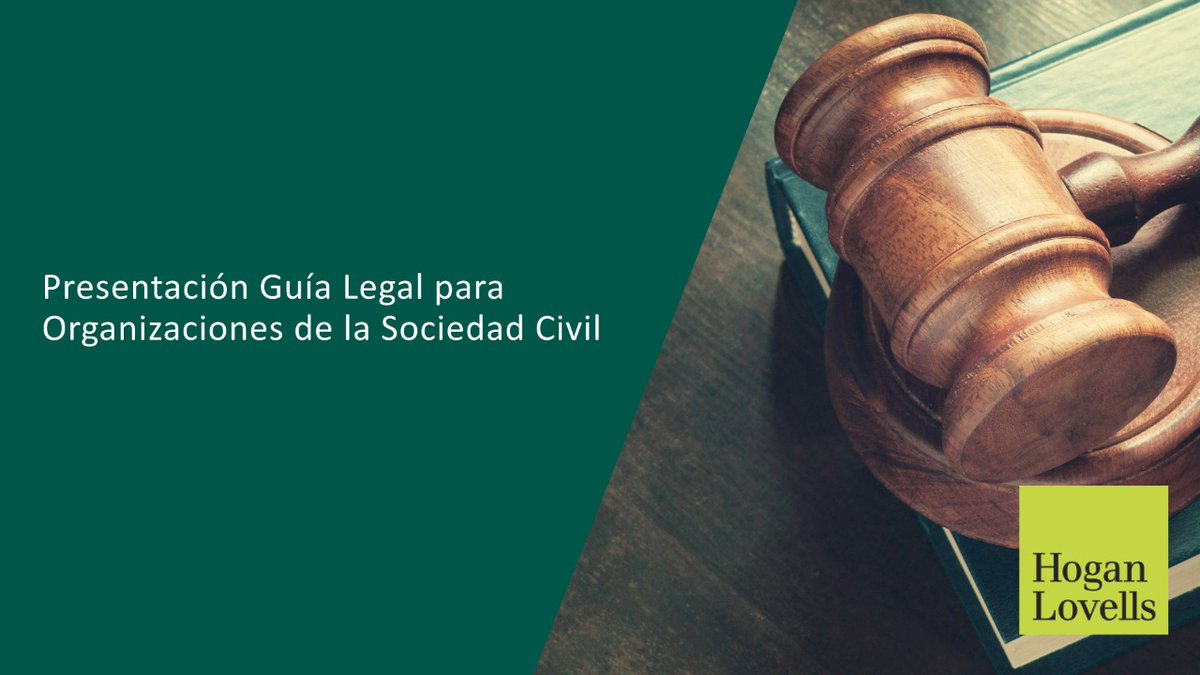 Si eres parte de una # OSC ¡este evento es para ti!, te invitamos el martes 15 de junio a las 10 a.m. al lanzamiento de la Guía legal para las #OSC sobre #aspectoslegales para #EntidadesNoLucrativas organizado por Hogan Lovells y @ProBonomx.  ehoganlovells.com/cv/3116942b458…