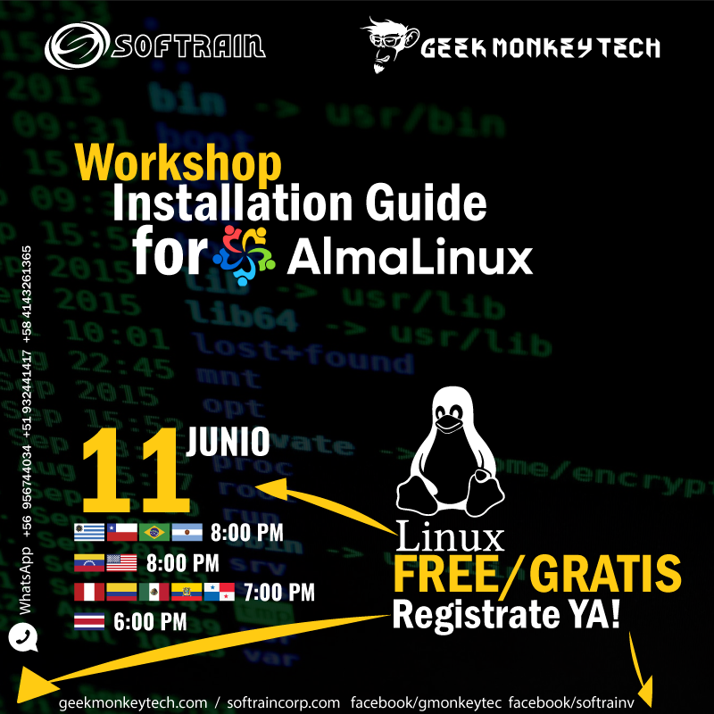softrainve's tweet photo. workshop installation guide AlmaLinux - Registrate https://t.co/WEGajQWFPA #linux #almalinux #opensource #server #vm #vmware #virtualbox #softraincorp #gmonkeytech https://t.co/wsfUgmNN7x