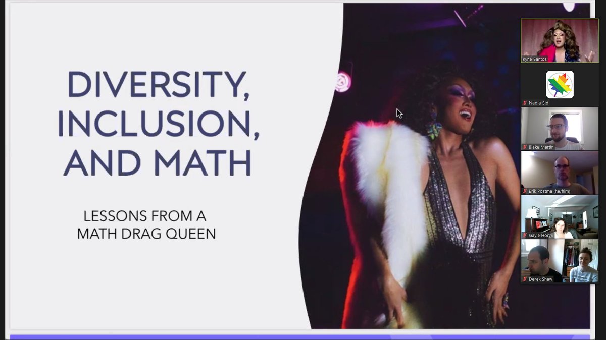 maplesoft's tweet photo. A big thank you to @OnlineKyne for sharing your journey and your love of math with us today! You’re an inspiration! #pridemonth #support #lgbtq #mathmatters https://t.co/tsXVcpyvQA