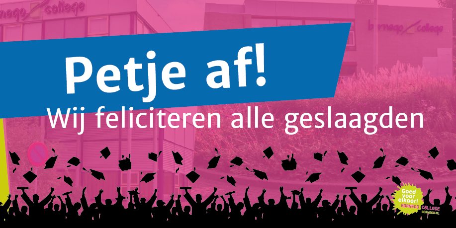 Petje af voor alle geslaagden! Gefeliciteerd!