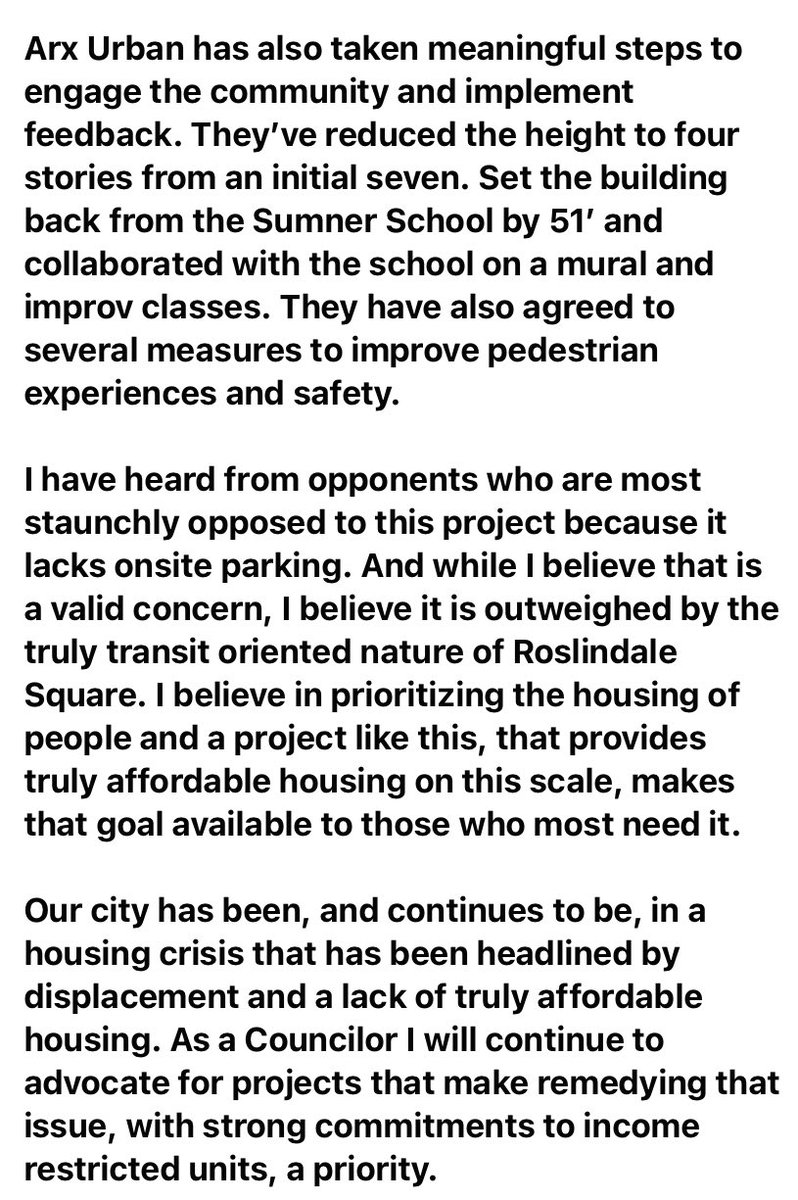 RE: The development at 4198-4206 in Roslindale Square.