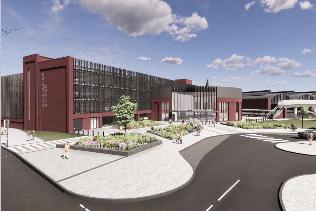 Plans have been submitted for the £100m redevelopment of Darlington railway station.