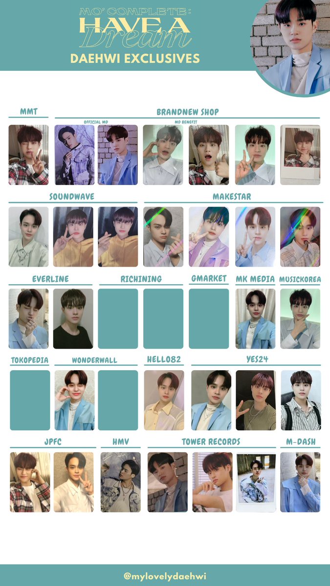 AB6IX MO'COMPLETE HAVE A DREAM EXCLUSIVES POBS PHOTOCARD LIST