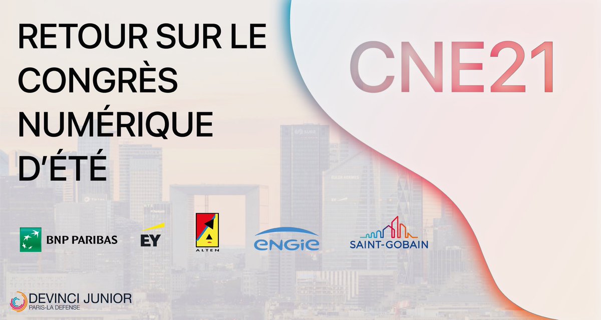 Le 4 juin dernier s’est terminé le #CNE21, organisé par la <a href="/cnje/">Junior-Entreprises</a>.

Nos membres ont pu suivre des formations dispensées par nos partenaires BNP Paribas, EY, ALTEN, Engie et Saint Gobain ! 😍

Nous félicitons par ailleurs toutes les JE ayant remporté un prix ! 👏

#WeAreJE #CNE21