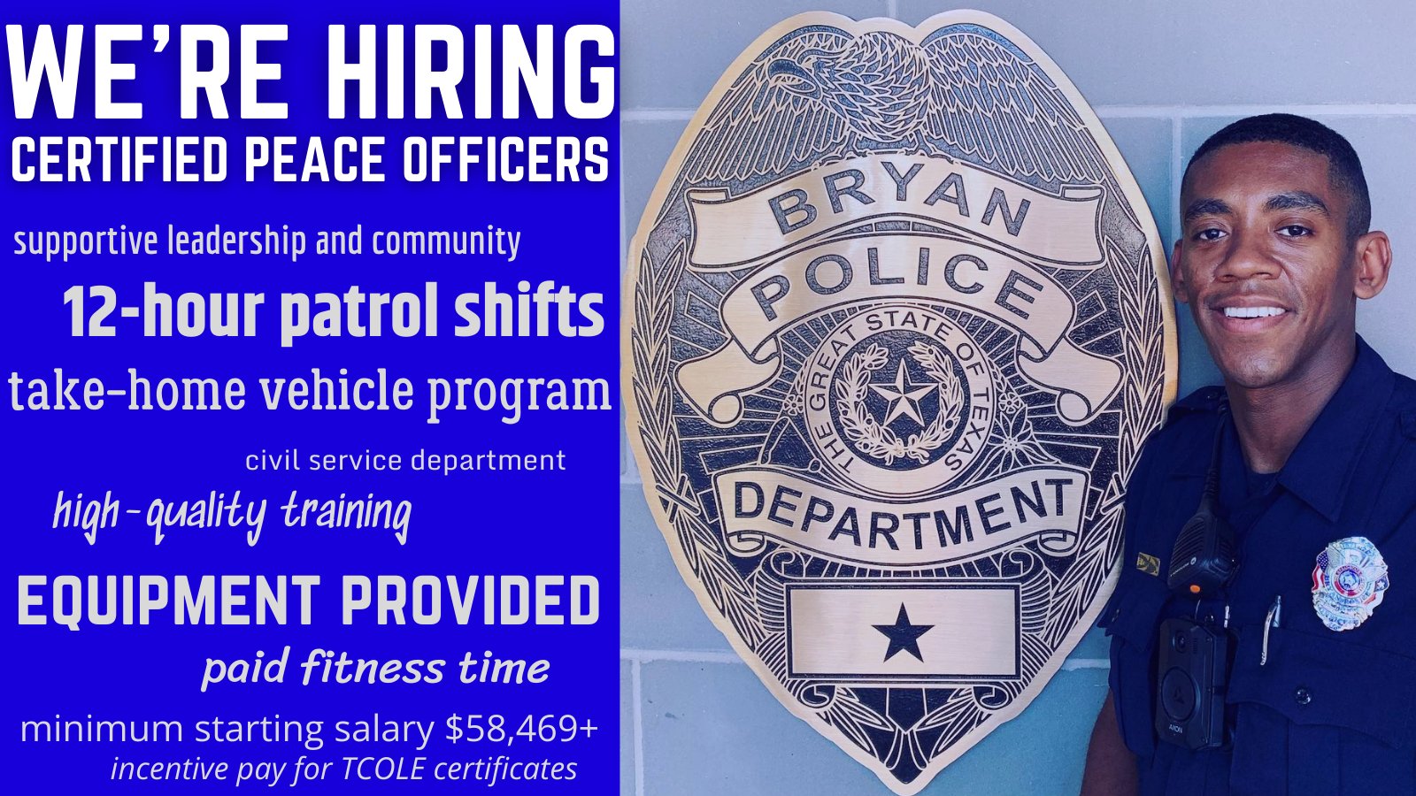 bryan-police-department-on-twitter-help-spread-the-word-to-certified-officers-who-are-looking-for-work-recently-graduated-from-an-academy-or-would-like-to-work-for-the-bryan-police-department