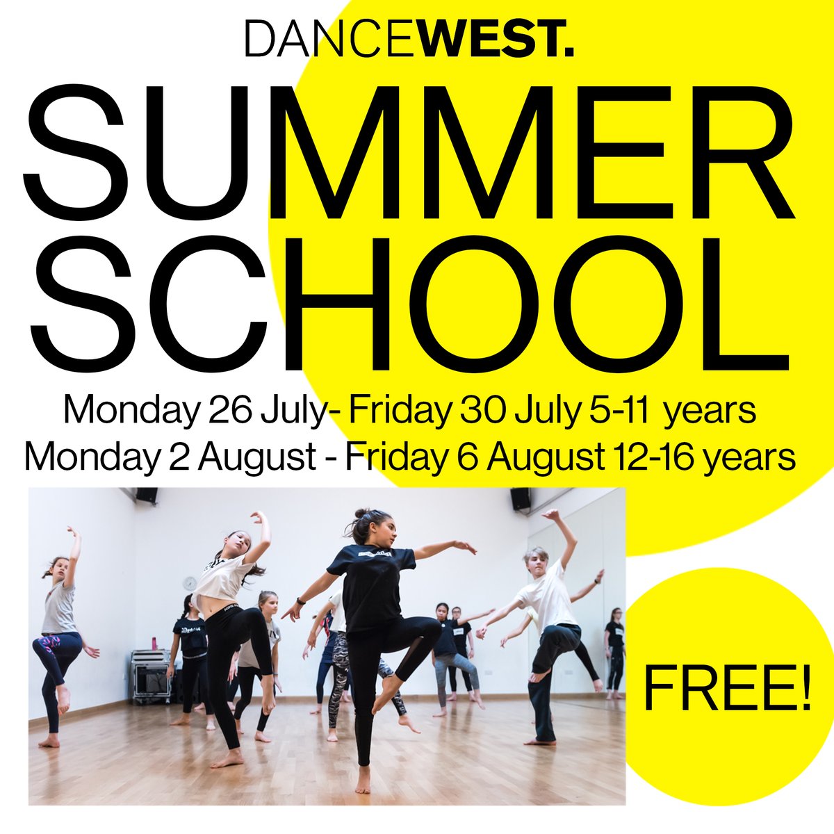 News: We are delighted to announce a brand new programme exclusively for <a href="/LBHF/">H&F Council</a> families, children and young people. Take part in our summer school for FREE. This programme has been made possible by <a href="/FulhamCharity/">DEBK Fulham Charity</a> <a href="/thedaisytrust/">thedaisytrust</a> and <a href="/LBHF/">H&F Council</a> Enrol: dancewest.co.uk/holiday
#DanceWest