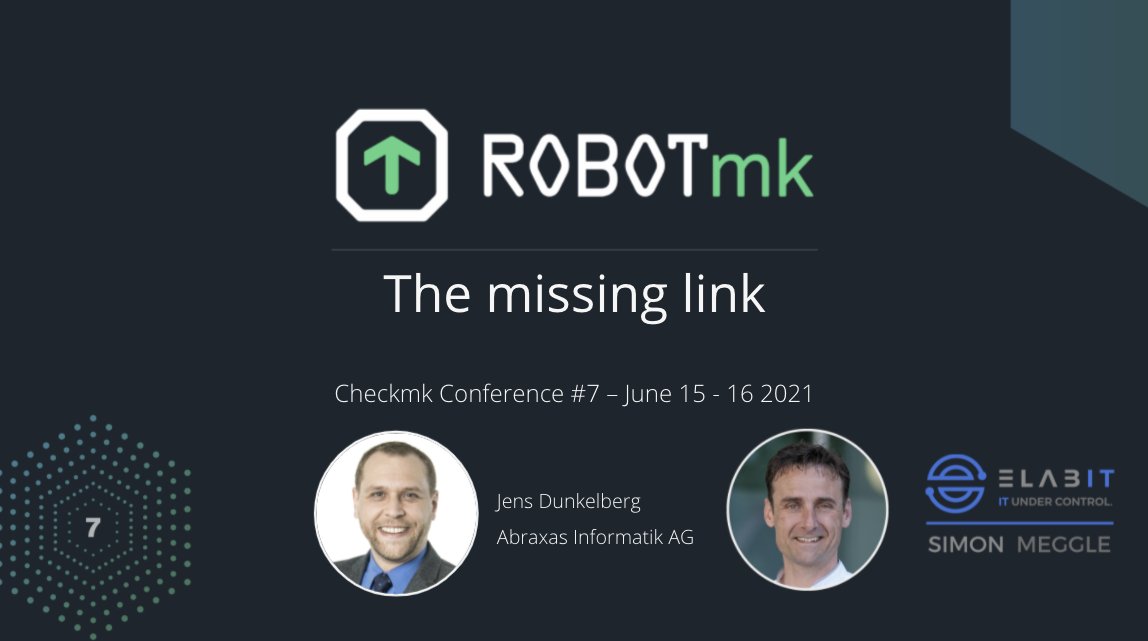 SimonMeggle's tweet photo. Looking forward to a great #checkmk conference and my talk about #robotmk with Jens! @robotframework #e2e #monitoringlove #cmk7 Register now: https://t.co/BeAkP3SoEY https://t.co/rViVbJ4vkq