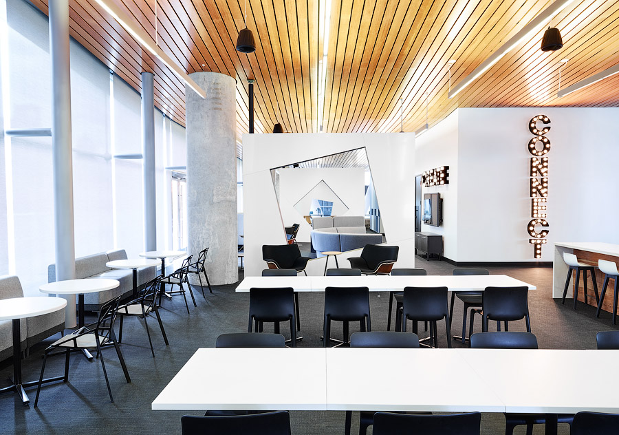 #Throwback: We collaborated w/ <a href="/xdesign_to/">X-Design Inc.</a> to construct <a href="/eOne_TV/">eOne TV</a>'s #Toronto headquarters, consolidating their local offices. Flexibility and #collaboration were the main priorities in designing and constructing this 100,000 sq. foot, 5 floor space. #construction #interiordesign