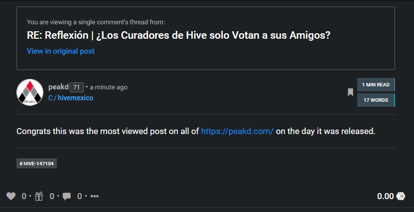 eddiespino's tweet photo. Les encanta el chisme y la controversia pues. #Hive

Fue el post con más vistas en todo @PeakDcom, el día en que se lanzó. https://t.co/vVcabi0wne